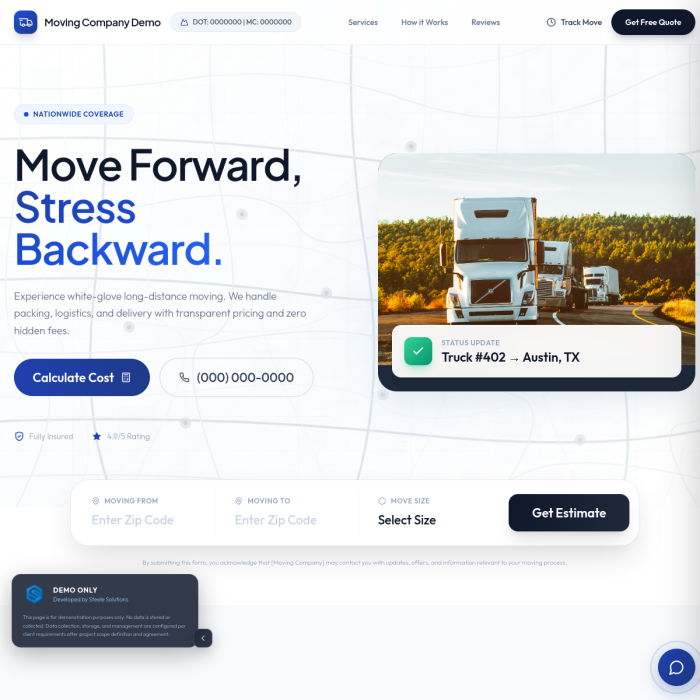 Moving Company Landing Page v3